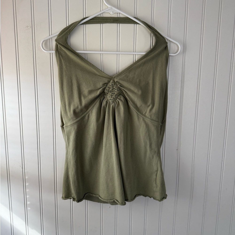 Olive Green Women's Halter Top